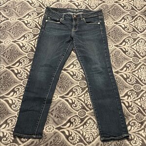 American Eagle Outfitters Women's Dark Blue Skinny Jeans